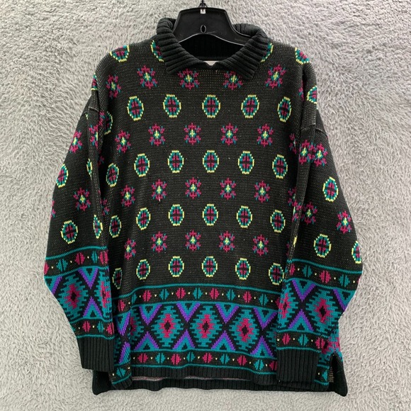 Northern Isles Sweaters - NORTHERN ISLES Sweater Womens XL Top Extra Large Black Blue